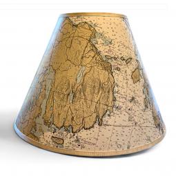 14" Nautical Chart Lamp Shade -- Acadia National Park Bar Harbor